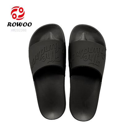 Factory Directly Wholesale beach PU soft men slipper custom logo slide