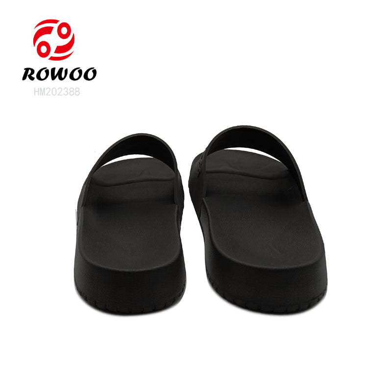 Factory Directly Wholesale beach PU soft men slipper custom logo slide