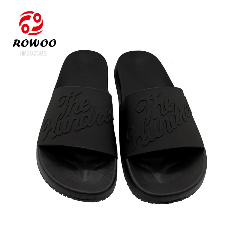 Factory Directly Wholesale beach PU soft men slipper custom logo slide