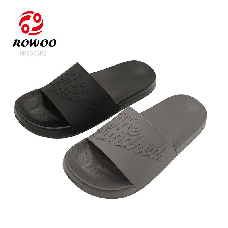 Factory Directly Wholesale beach PU soft men slipper custom logo slide