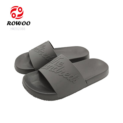 Factory Directly Wholesale beach PU soft men slipper custom logo slide