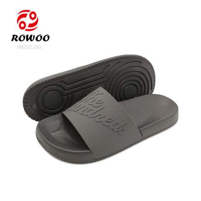 Factory Directly Wholesale beach PU soft men slipper custom logo slide