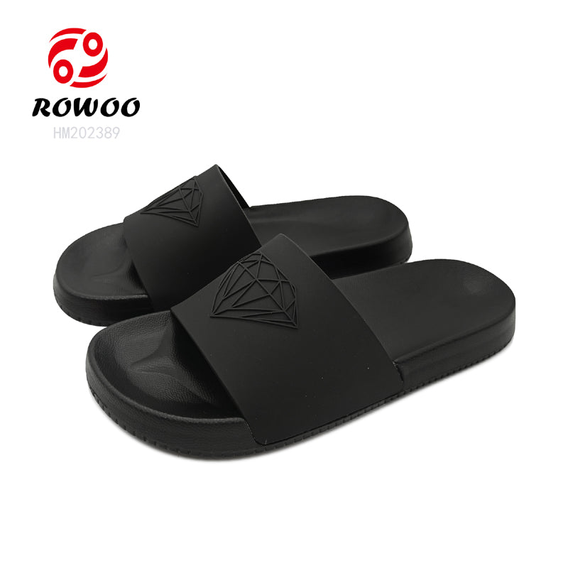 Factory Directly Wholesale beach PU soft men slipper custom logo slide