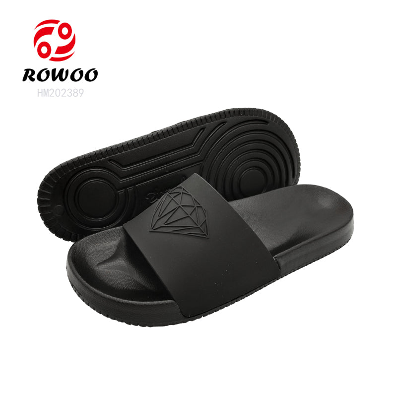 Factory Directly Wholesale beach PU soft men slipper custom logo slide