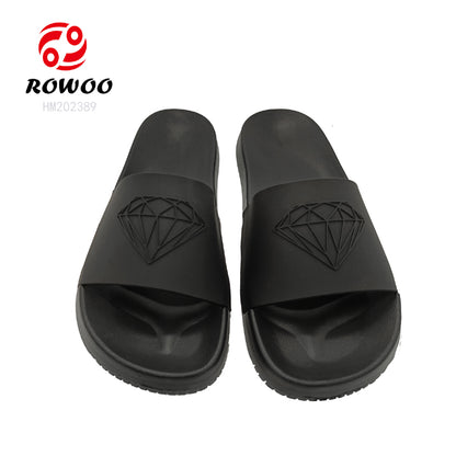 Factory Directly Wholesale beach PU soft men slipper custom logo slide