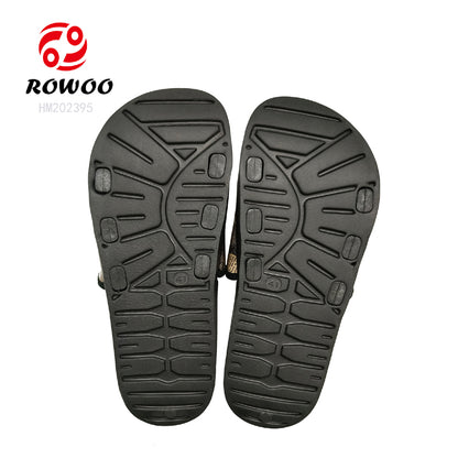 Wholesale Daily use men Custom Logo slide sandals plastic slippers men outdoor Adjustable slippers