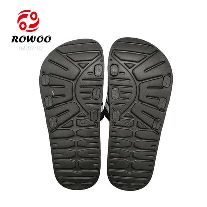 Wholesales Custom Logo PVC Non-slip adjustable strap Men Slipper Thick Sole Slides Sandals