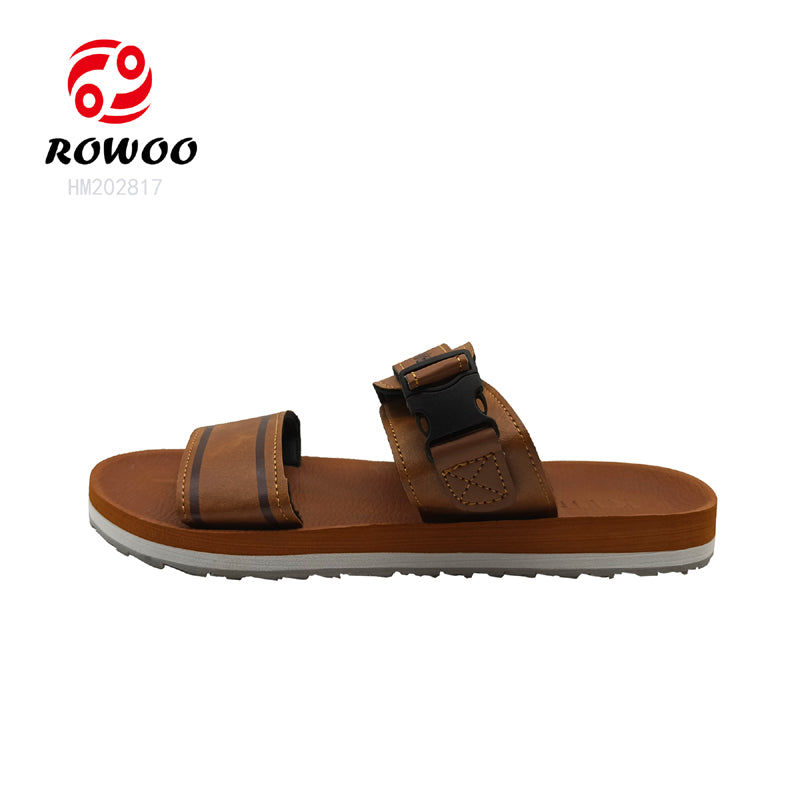 Wholesale Men's summer new sandals PU beach shoes Slippers