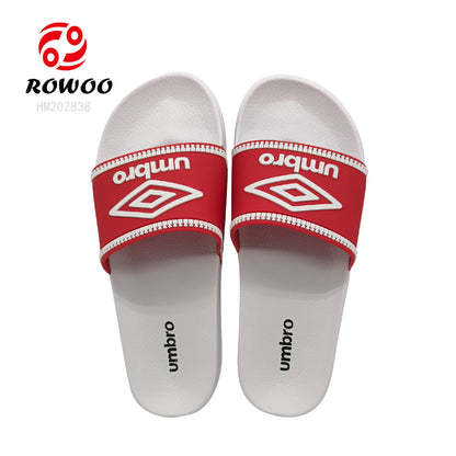 Custom logo black white slide slipper sport lightweight sandals