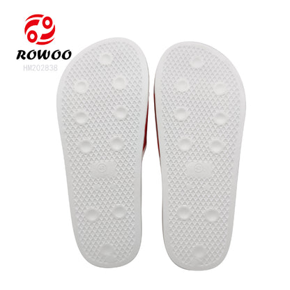 Custom logo black white slide slipper sport lightweight sandals