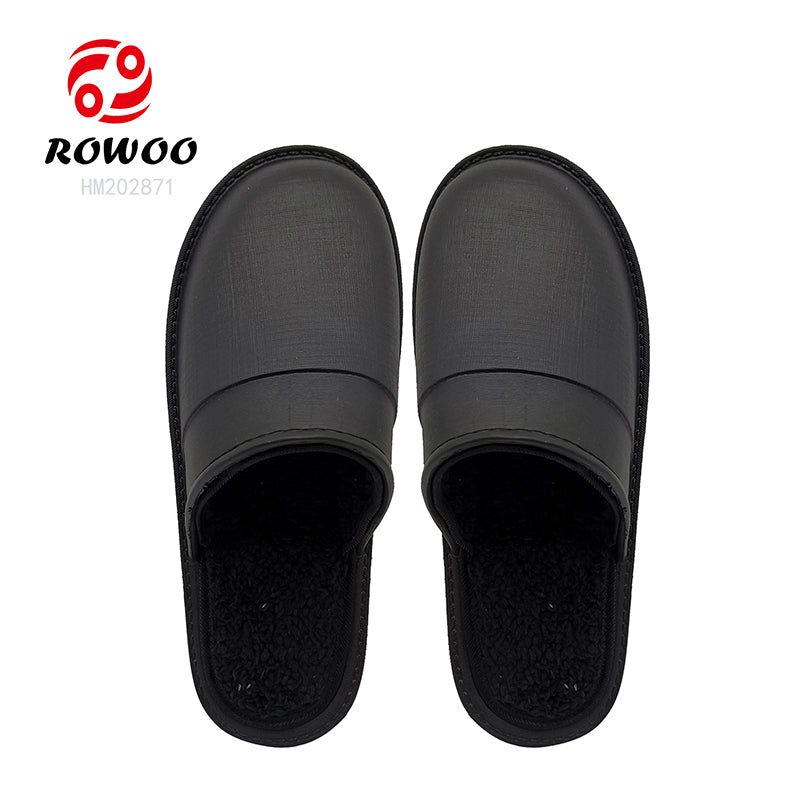 Unisex Fur Clogs Indoor Mules Winter Warm House Men Slippers