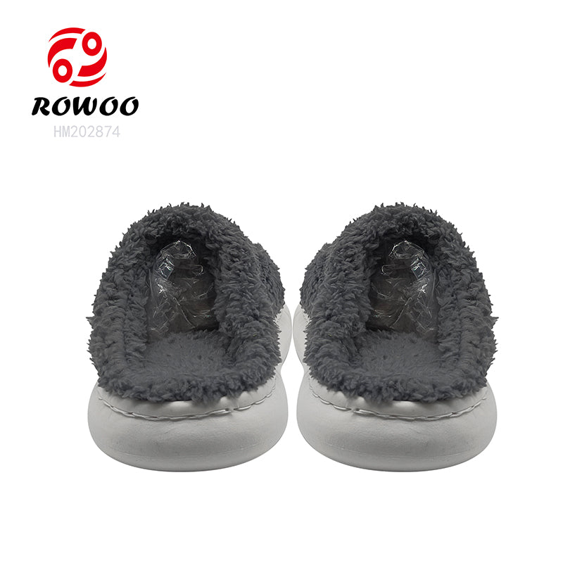 Custom new cotton slippers men winter comfort leisure home non-slip