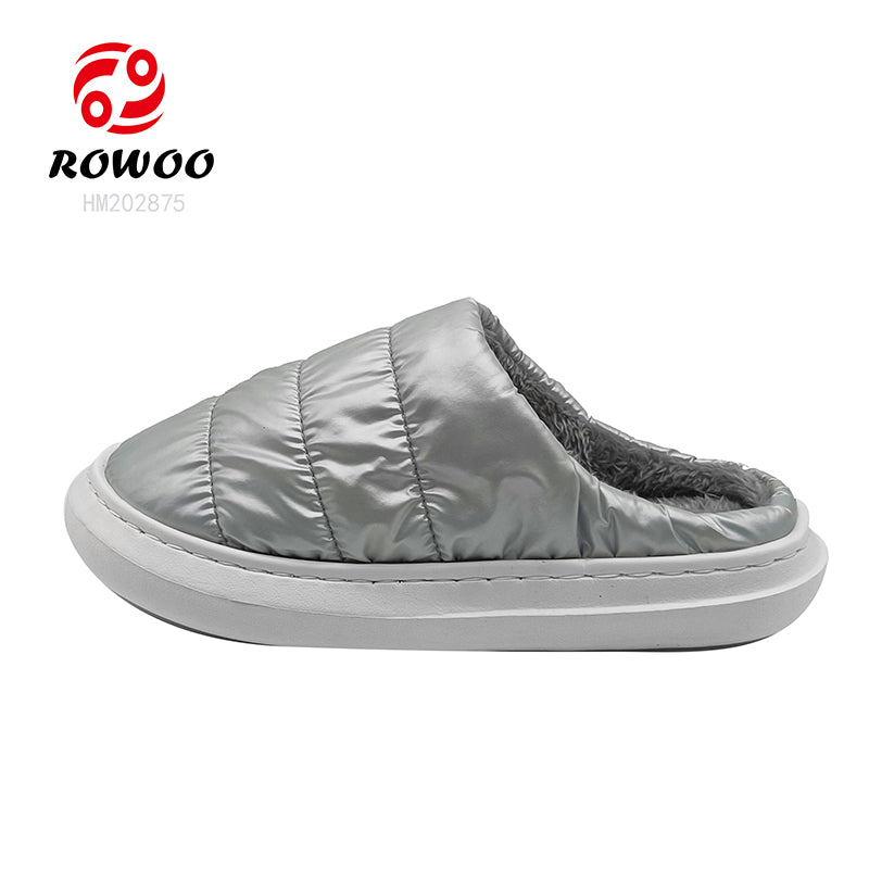 Waterproof Women Customized warm shoes Indoor cozy bedroom plush slippers