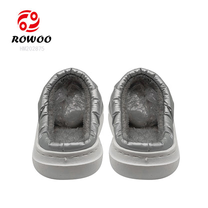 Waterproof Women Customized warm shoes Indoor cozy bedroom plush slippers