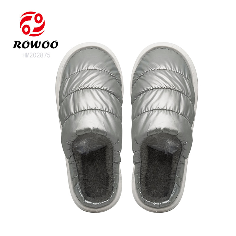 Waterproof Women Customized warm shoes Indoor cozy bedroom plush slippers