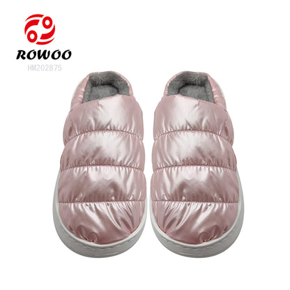 Waterproof Women Customized warm shoes Indoor cozy bedroom plush slippers