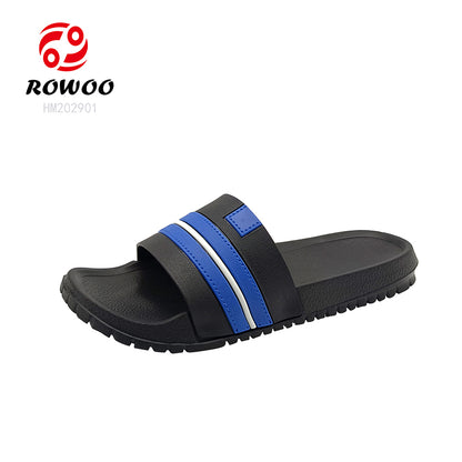 Wholesale Customizable Mens EVA Slippers Pool Slides Black