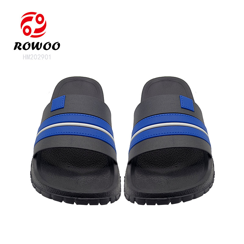 Wholesale Customizable Mens EVA Slippers Pool Slides Black