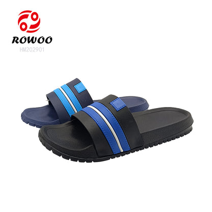 Wholesale Customizable Mens EVA Slippers Pool Slides Black