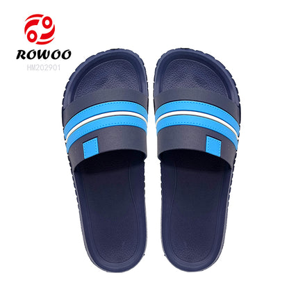 Wholesale Customizable Mens EVA Slippers Pool Slides Black