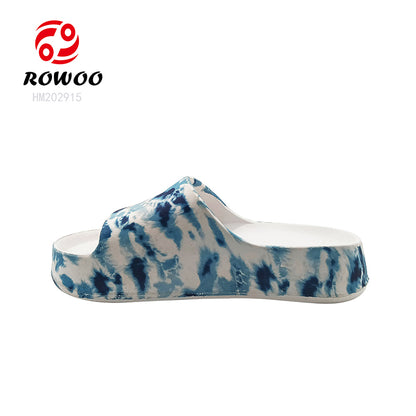 EVA Summer Platform Camouflage Color Slide Non-slip Indoor Sandals Home Slippers For Women