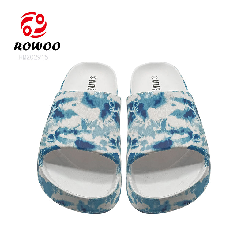 EVA Summer Platform Camouflage Color Slide Non-slip Indoor Sandals Home Slippers For Women