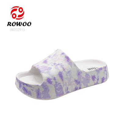 EVA Summer Platform Camouflage Color Slide Non-slip Indoor Sandals Home Slippers For Women