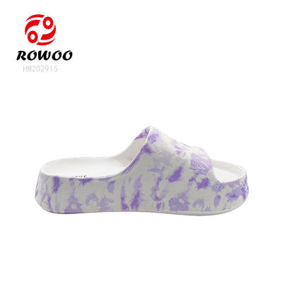 EVA Summer Platform Camouflage Color Slide Non-slip Indoor Sandals Home Slippers For Women