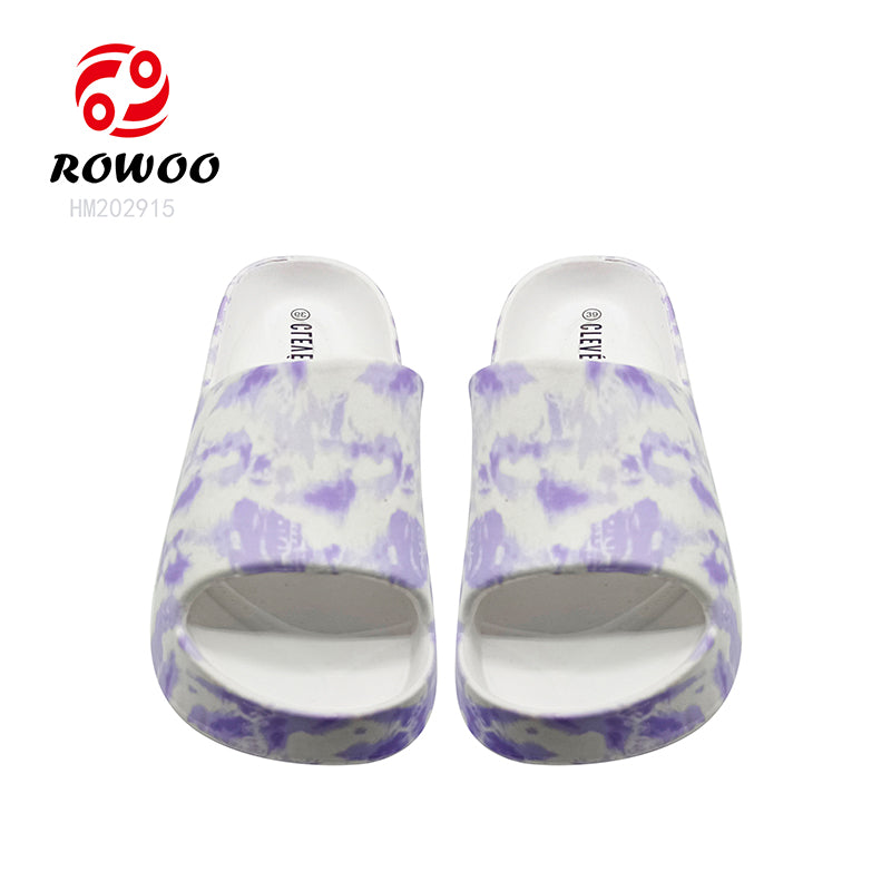 EVA Summer Platform Camouflage Color Slide Non-slip Indoor Sandals Home Slippers For Women