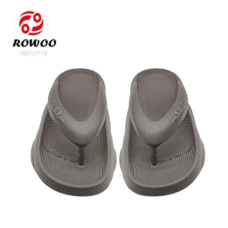 Wholesale Non-Slip Clouds Custom Flip Flops EVA Injection Men Comfy Bathroom Slippers Cushion Thick Sole