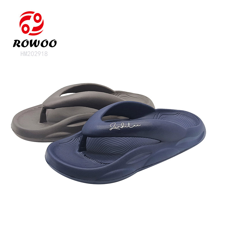 Wholesale Non-Slip Clouds Custom Flip Flops EVA Injection Men Comfy Bathroom Slippers Cushion Thick Sole