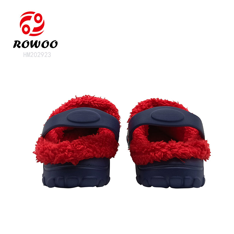 Wholesale Custom Slide Sandals Home Warm Shoes Kids Waterproof Lightweight EVA Fur Clogs