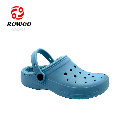 Customized Wholesale unisex winter clogs garden shoes furry