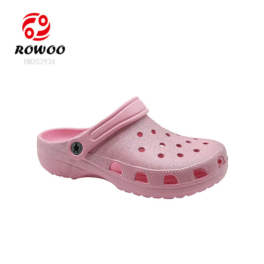 Customized EVA Clogs New Arrival Glitter Non-slip Women