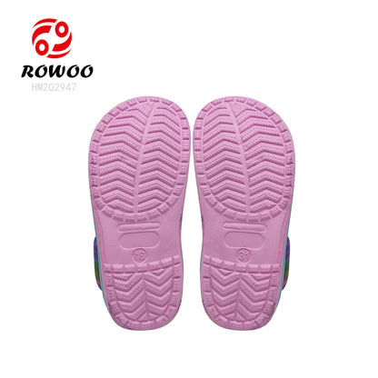 Wholesale Custom EVA Clogs Shoes Factory Anti-skid Kids Slippers LED Flashing