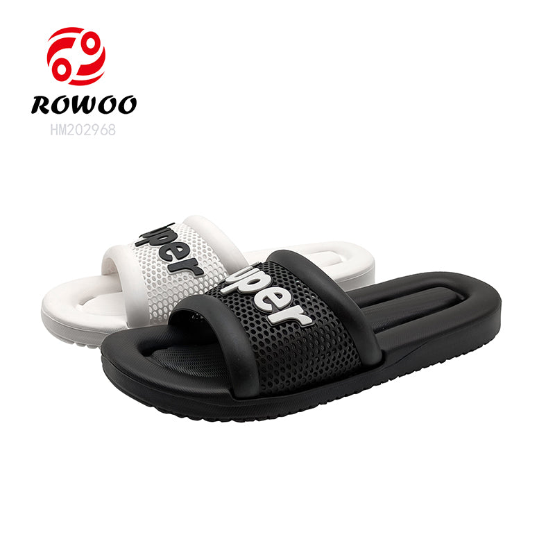 Fashion Men Slides Sandals Customized Logo Wholesale Slipper Shoes Anti-slip Footwear