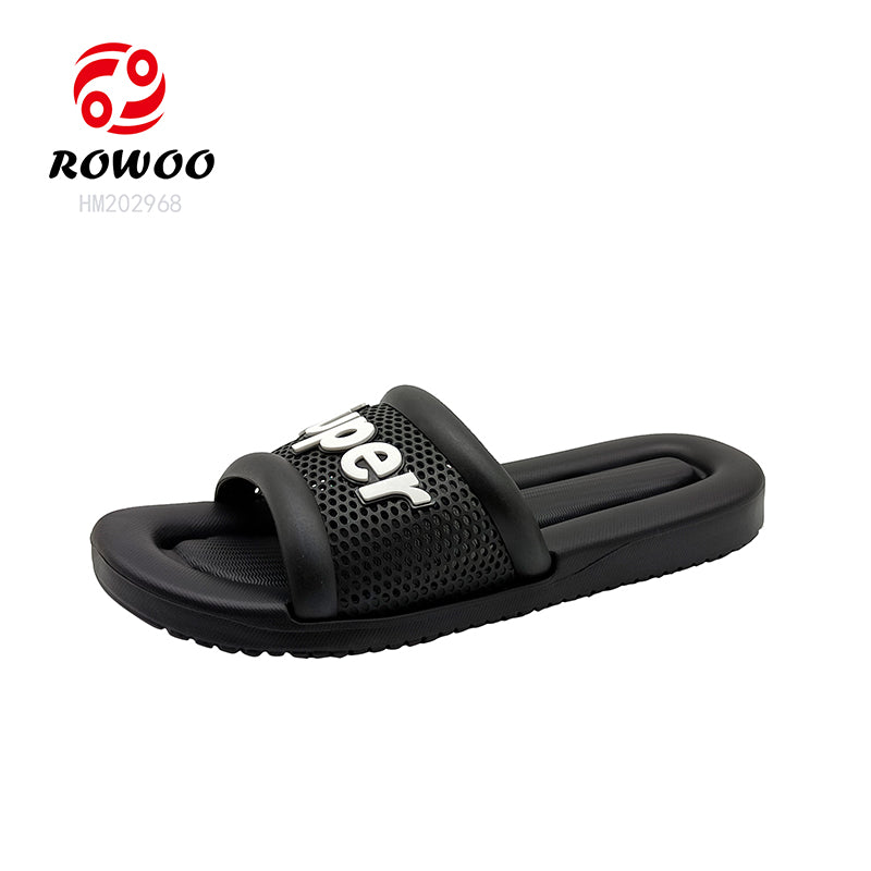 Fashion Men Slides Sandals Customized Logo Wholesale Slipper Shoes Anti-slip Footwear