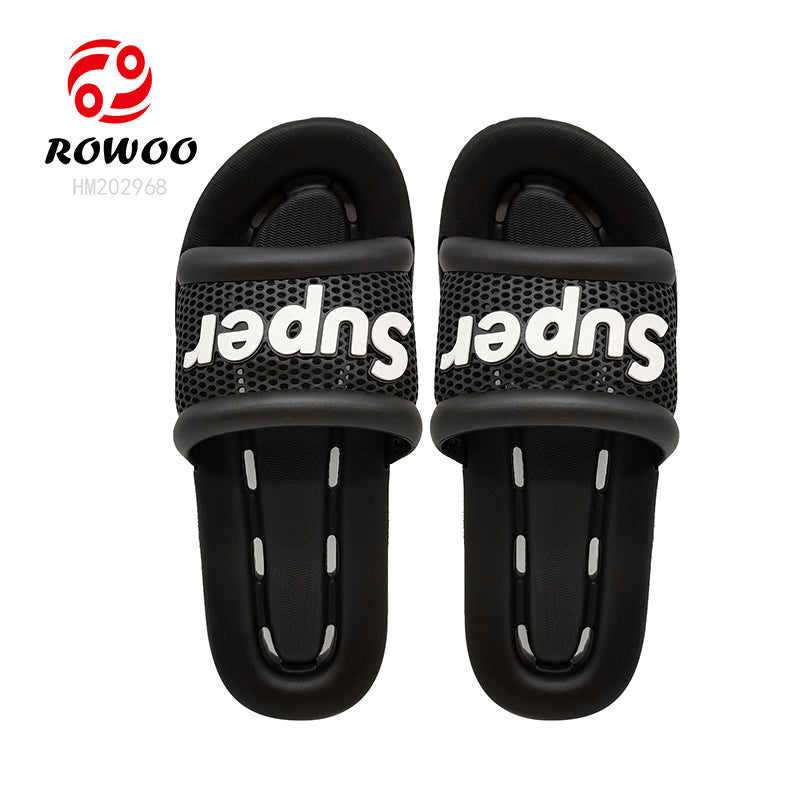 Fashion Men Slides Sandals Customized Logo Wholesale Slipper Shoes Anti-slip Footwear