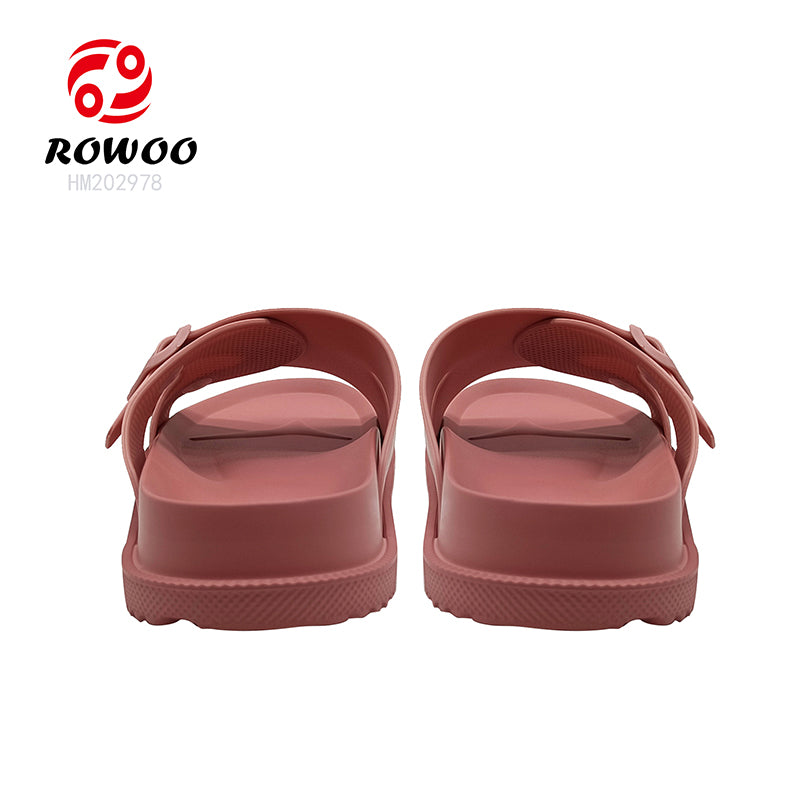 Men Women Double Breasted Sandals Thick Bottom EVA Slide Slippers