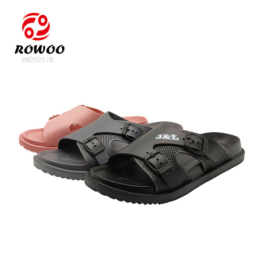 Men Women Double Breasted Sandals Thick Bottom EVA Slide Slippers