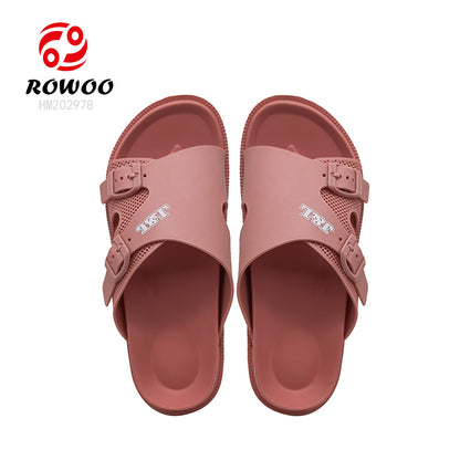 Men Women Double Breasted Sandals Thick Bottom EVA Slide Slippers