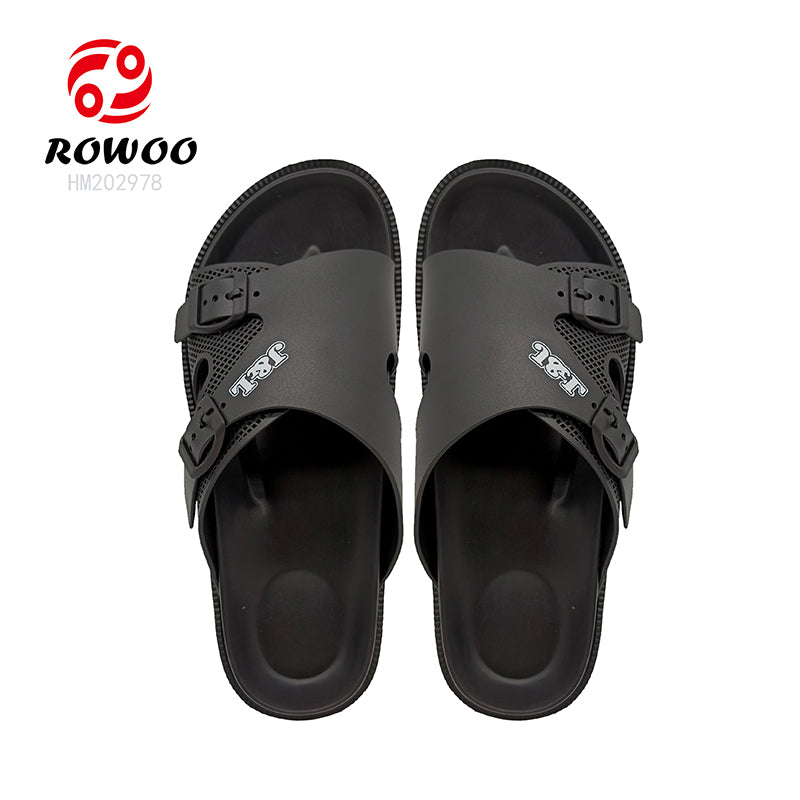 Men Women Double Breasted Sandals Thick Bottom EVA Slide Slippers