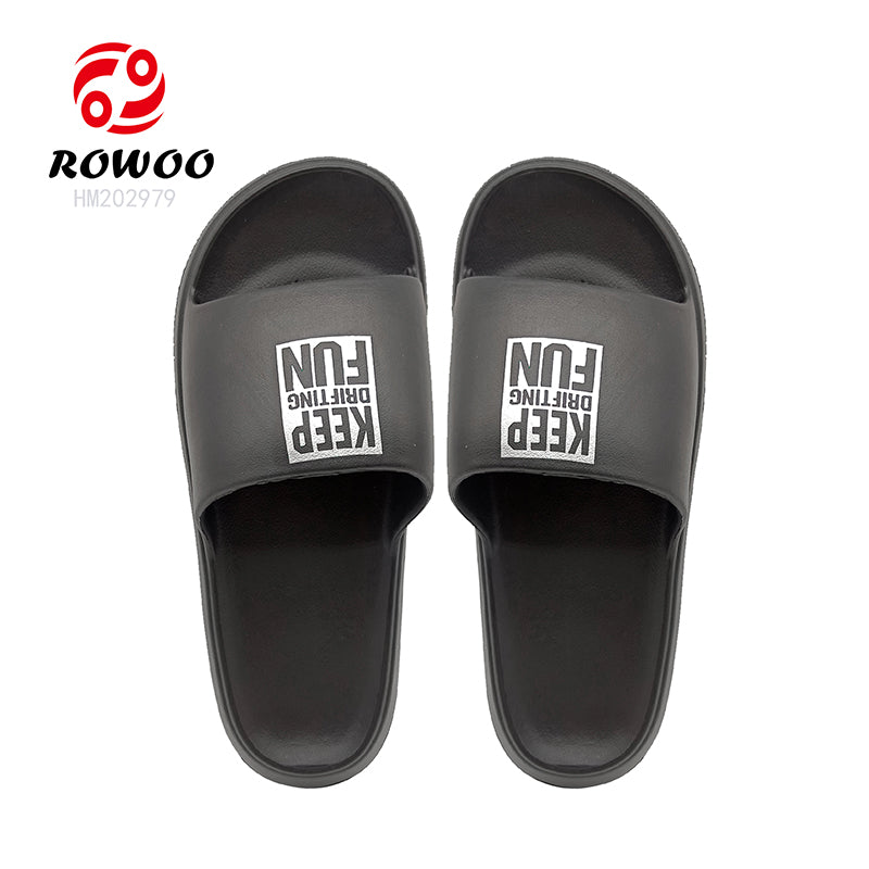 EVA Sole Customized Logo Slide Sandals Bedroom Nonslip Sandals Ladies Indoor Outdoor Footwear