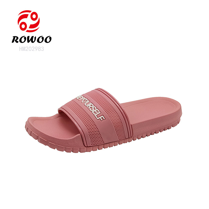 Factory Price Ladies Bathroom Slipper Shoes Customized Logo Sandals Beach Outdoor Slide Shoes