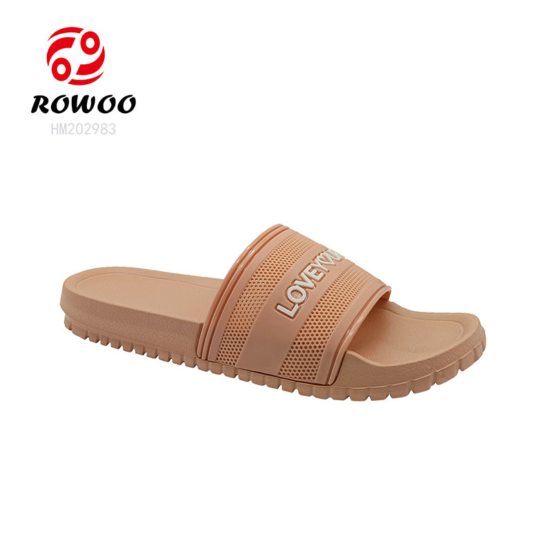 Factory Price Ladies Bathroom Slipper Shoes Customized Logo Sandals Beach Outdoor Slide Shoes