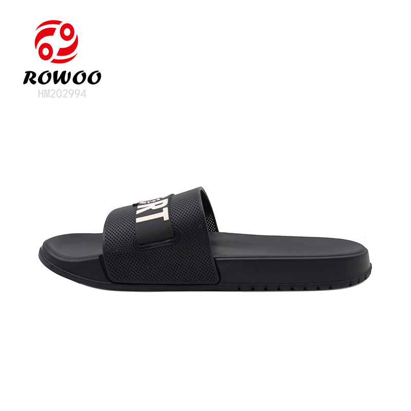 Wholesales Super Soft PU Slides Sandals Logo Footwear Cool Slipper Customized Logo