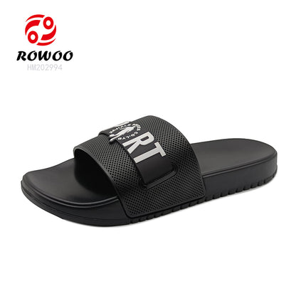 Wholesales Super Soft PU Slides Sandals Logo Footwear Cool Slipper Customized Logo