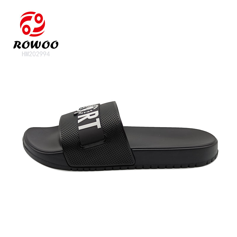 Wholesales Super Soft PU Slides Sandals Logo Footwear Cool Slipper Customized Logo