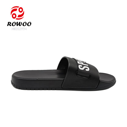 Wholesales Super Soft PU Slides Sandals Logo Footwear Cool Slipper Customized Logo