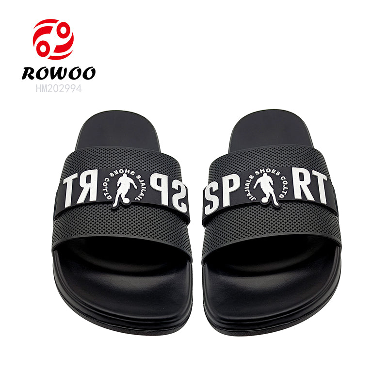 Wholesales Super Soft PU Slides Sandals Logo Footwear Cool Slipper Customized Logo